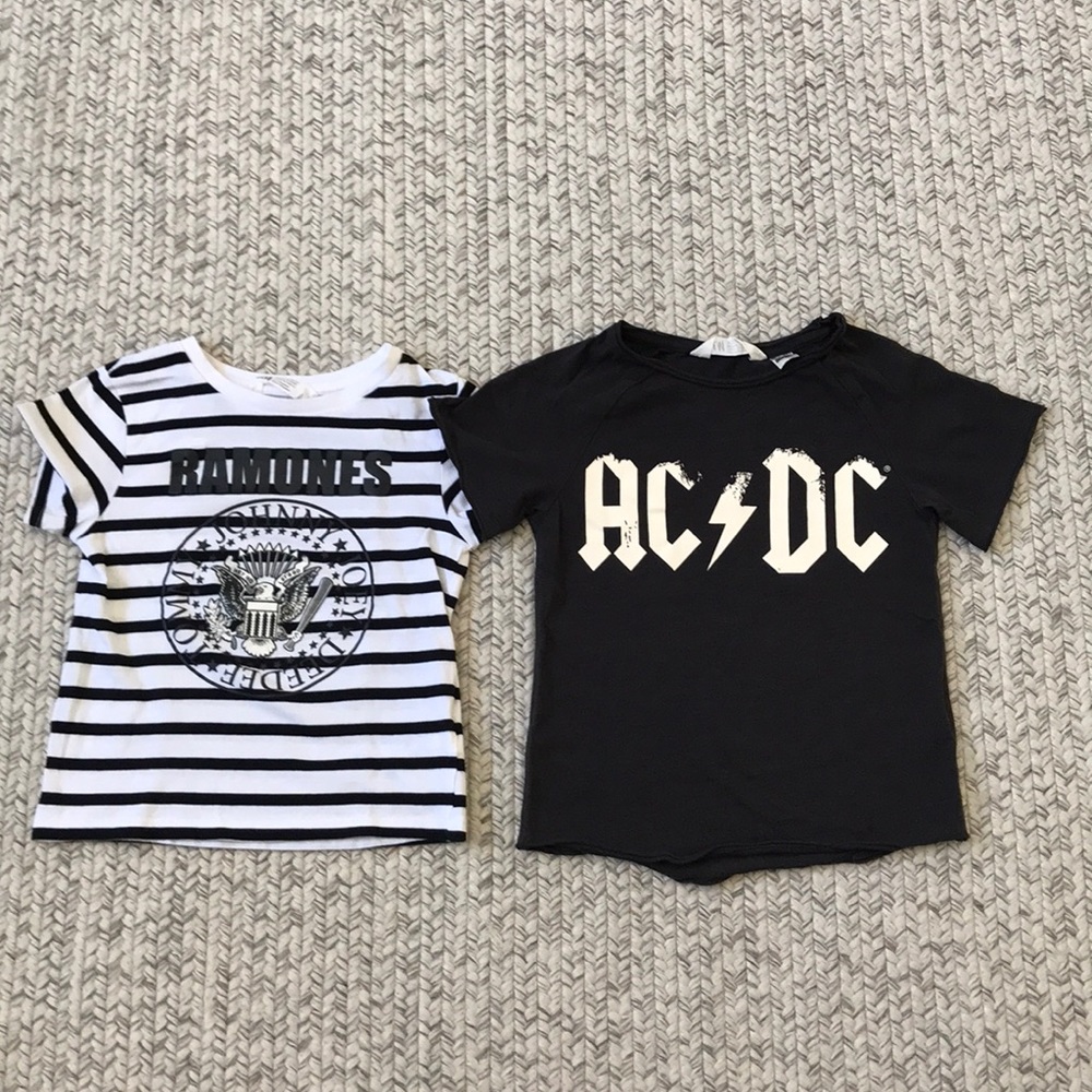 Bundle of two H&M rock band T-shirt’s - size 4-6